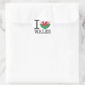 Wales Runder Aufkleber (Tasche)