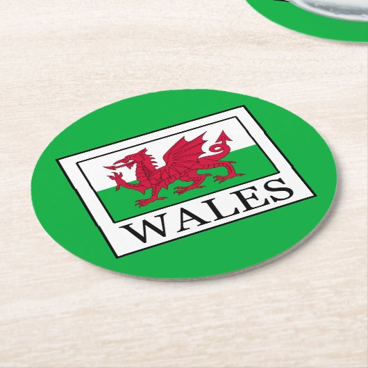 Wales Runder Pappuntersetzer (Angewinkelt)