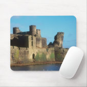 Wales - Schloss Caerphilly mit Blick auf die Mousepad (Mit Mouse)