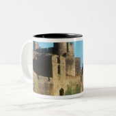 Wales - Schloss Caerphilly mit Blick auf die Zweifarbige Tasse (Vorderseite Links)