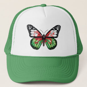 Wales-Schmetterlingsmonarchfahne Tri-Blend-Shirt Truckerkappe