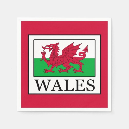 Wales Serviette (Vorderseite)