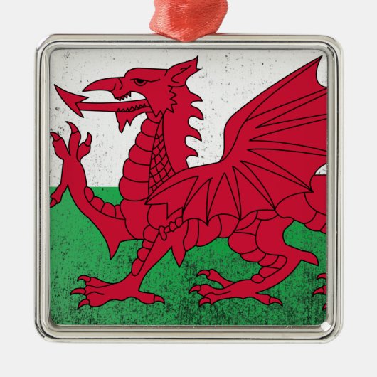 Wales Silbernes Ornament (Vorne)