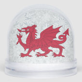 Wales Snow Globe, Welsh Flag, Dragon / Cymru Schneekugeln (Vorderseite)
