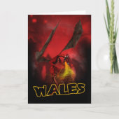 Wales - St. David's Day Card - Welsh Red Dragon Ca Karte (Vorderseite)