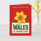 Wales St Davids Day Daffodil Design Karte (Gelbe Blume)