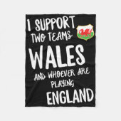 Wales Supporter Funny Welsh Rug Fleecedecke (Vorderseite)