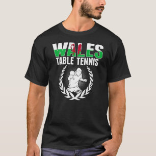 Wales Table Tennis Welsh Ping Pong Team Unterstütz T-Shirt