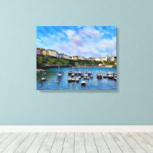 Wales, Tenby Harbour Leinwanddruck (Insitu (Holzboden))