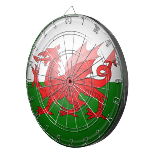 Wales Theme Dartboard Dartscheibe (Vorderseite rechts)