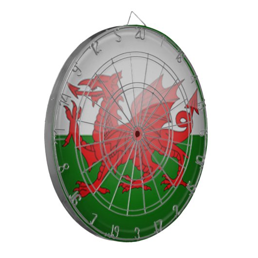 Wales Theme Dartboard Dartscheibe (Vorderseite Links)
