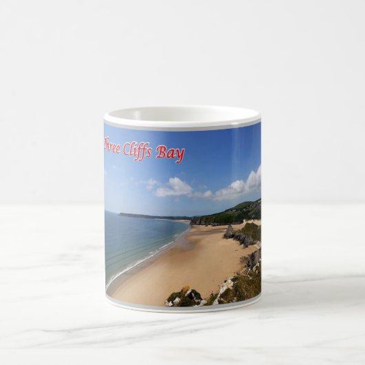 Wales - Three Cliffs Bay Kaffeetasse (Mittel)