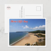 Wales - Three Cliffs Bay Postkarte (Vorne/Hinten)