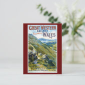 Wales UK, Railroad, Werbung Postkarte (Stehend Vorderseite)