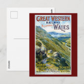Wales UK, Railroad, Werbung Postkarte (Vorne/Hinten)