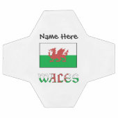 Wales und Walisische Flagge mit Ihrem Namen Fußbal Fußball (Flach)