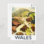 Wales Vintage Reise Postkarte (Vorne/Hinten)