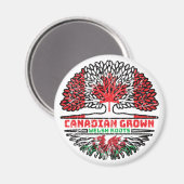 Wales Wales Canadian Canada Tree Roots Flag Magnet (Vorderseite/Rückseite)