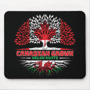 Wales Wales Canadian Canada Tree Roots Flag Mousepad