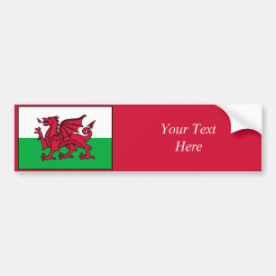 Wales - Waliser-Flagge Autoaufkleber