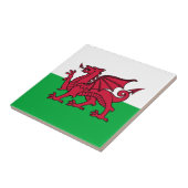 Wales - Waliser-Flagge Fliese (Seite)