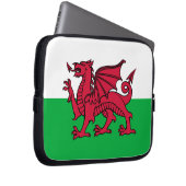Wales - Waliser-Flagge Laptopschutzhülle (Vorne Rechts)