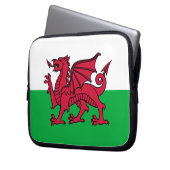 Wales - Waliser-Flagge Laptopschutzhülle (Vorderseite Links)