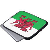 Wales - Waliser-Flagge Laptopschutzhülle (Vorne Knopf)