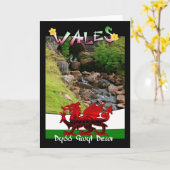 Wales, Waliser-Karten-Sprichwort Dydd Gwyl Dewi Karte (Gelbe Blume)