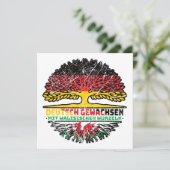 Wales Walisisch Deutsch Deutschland Baum Wurzel Karte (Stehend Vorderseite)