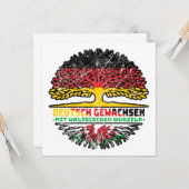 Wales Walisisch Deutsch Deutschland Baum Wurzel Karte (Vorderseite/Rückseite Beispiel)