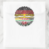 Wales Walisisch Deutsch Deutschland Baum Wurzel Runder Aufkleber (Tasche)