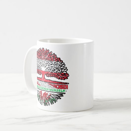Wales Walisisch Österreichisch Baum Kaffeetasse (Vorderseite Links)