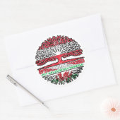 Wales Walisisch Österreichisch Baum Runder Aufkleber (Umschlag)