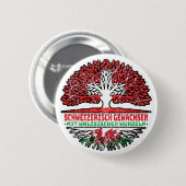 Wales Walisisch Schweizer Schweiz Baum Wurzel Flag Button (Vorne & Hinten)