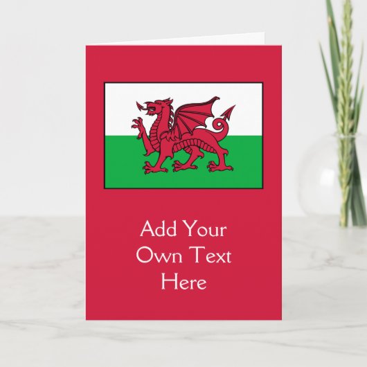 Wales - Walisische Flagge Karte (Vorderseite)