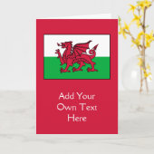 Wales - Walisische Flagge Karte (Gelbe Blume)