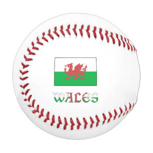 Wales Walisische Flagge Personalisierter Name  Baseball