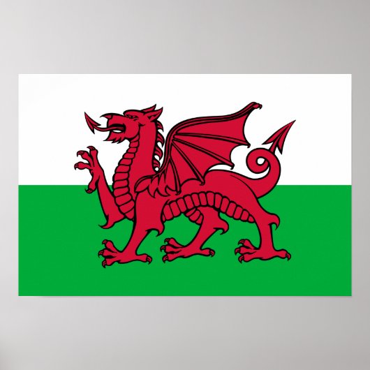 Wales - Walisische Flagge Poster (Vorne)
