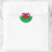Wales - Walisische Flagge Runder Aufkleber (Tasche)