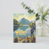 Wales Wandern Postkarte (Stehend Vorderseite)