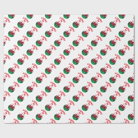 Wales-Wappen Geschenkpapier (Flach)