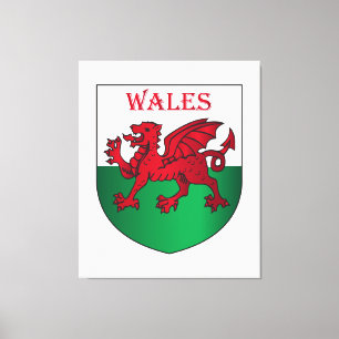 Wales-Wappen Leinwanddruck