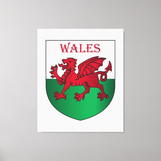 Wales-Wappen Leinwanddruck (Vorderseite)