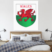 Wales-Wappen Leinwanddruck (Insitu (Schlafzimmer))