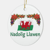 \ Wales-Weihnachten Keramikornament (Links)