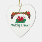 \ Wales-Weihnachten Keramikornament (Links)