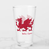 Wales & Welsh Dragon, Flag, Cymru Patriot / sport Glas (Rückseite)