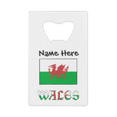 Wales Welsh Flag Personalisiert Geldbeutel Flaschenöffner (Vorderseite)