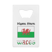 Wales Welsh Flag Personalisiert Geldbeutel Flaschenöffner (Rückseite)